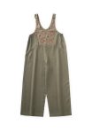 Embroidered Linen Overall for Ages 2-7 in Olive Green