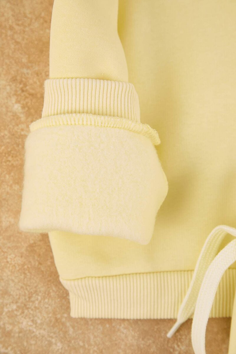 2_org_zoom-12.jpg Trendyolmilla Kids Yellow Cotton Basic Sweatshirt and Pants Set