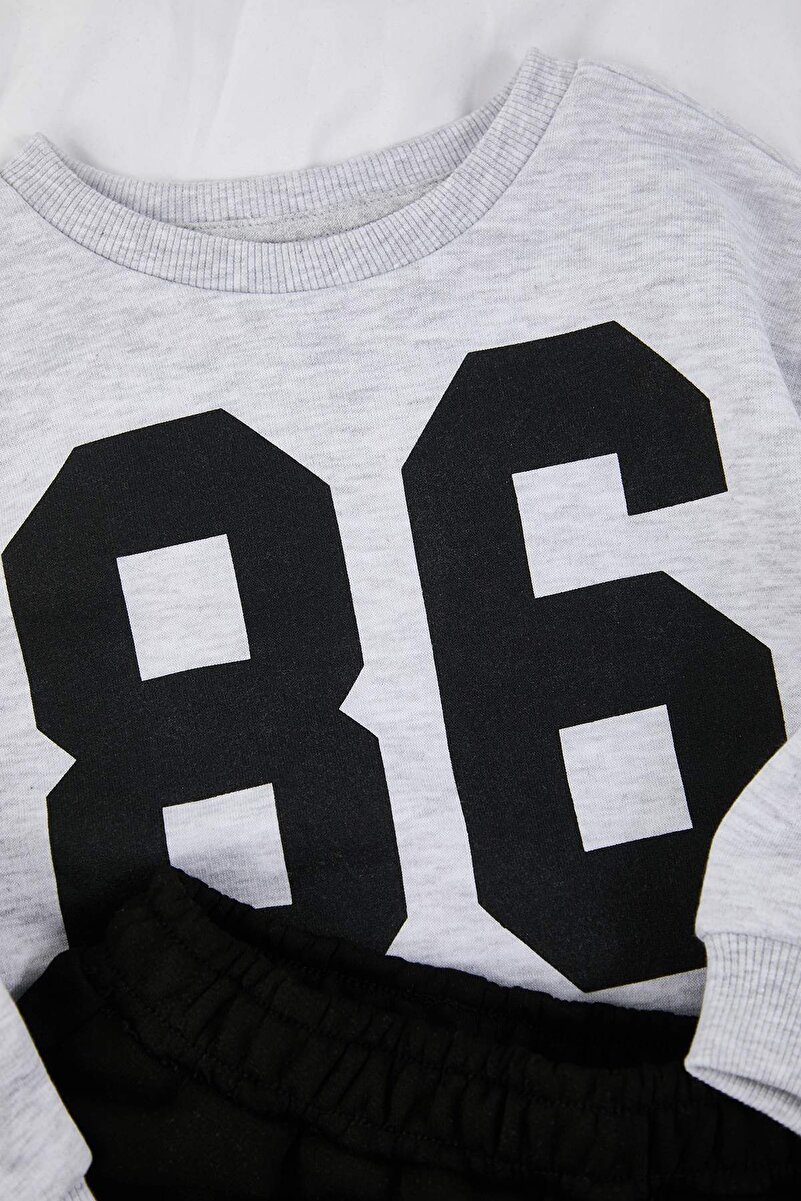 2_org_zoom-7.jpg Trendyolmilla Kids Gray Cotton Printed Oversized Girls' Knit Set