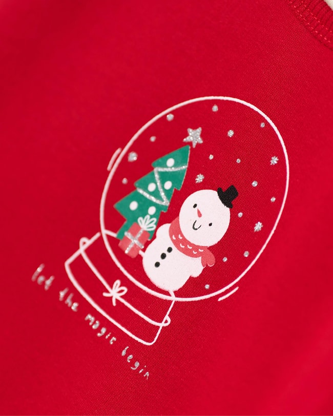 2edff1ad-b66a-4f0a-aad7-8e3b7ef736ac-9d49-c.jpg Red Cotton Snowman Themed Bodysuit Set with Tulle Skirt and Headband