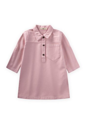 Painted Gabardine Dress for Ages 2-7 Pink