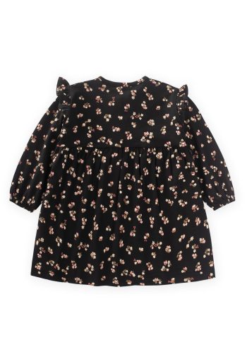 Patterned Seasonal Dress for Ages 1-7 in Black