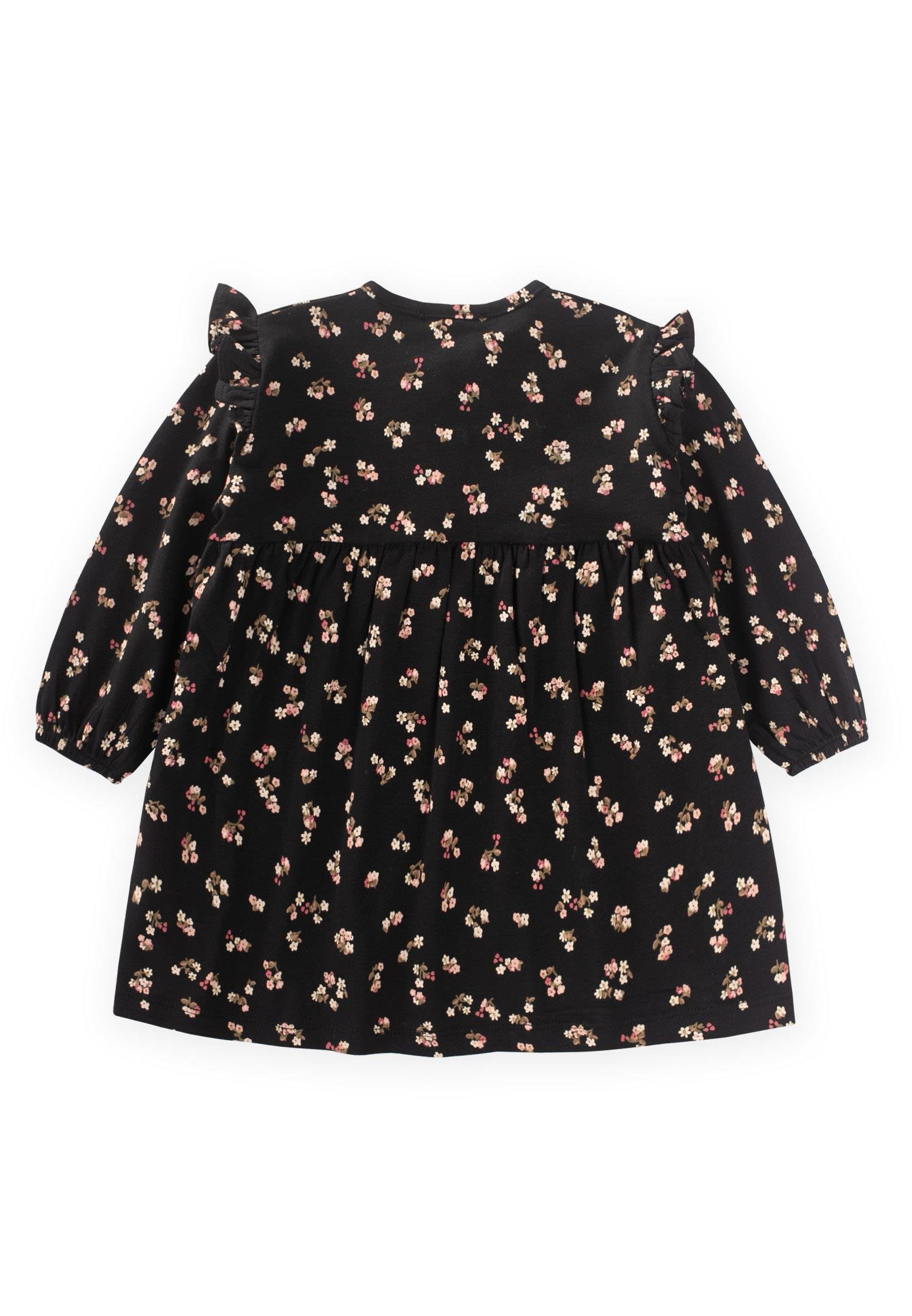 71150-5037desenli-mevsimlik-elbise-1-7-17-437.jpg Patterned Seasonal Dress for Ages 1-7 in Black