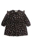 Patterned Seasonal Dress for Ages 1-7 in Black