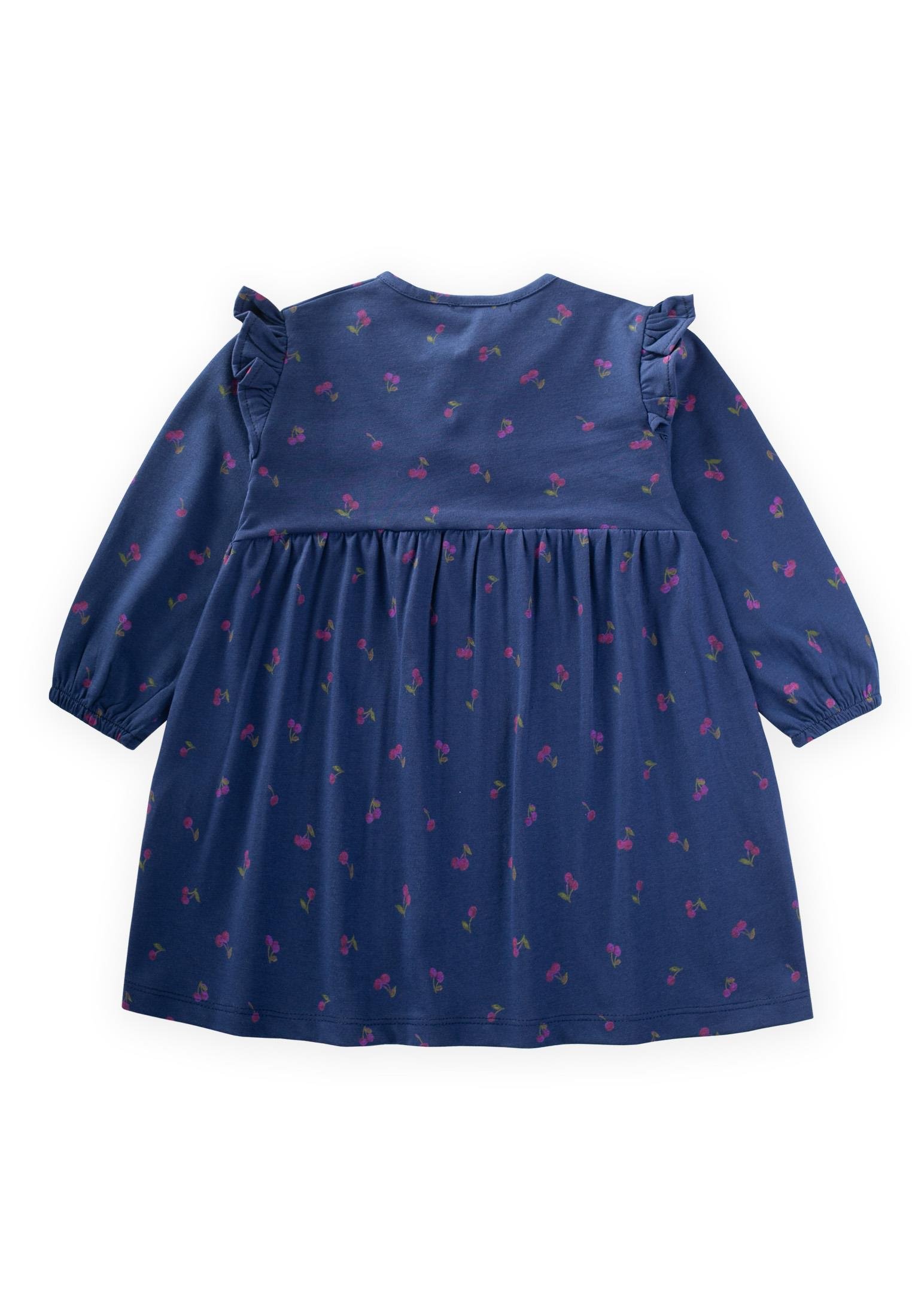 71150-5490desenli-mevsimlik-elbise-1-7-e67-49.jpg Printed Seasonal Dress 1-7 Years Cherry Pattern