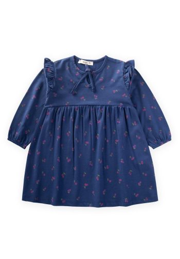 Printed Seasonal Dress 1-7 Years Cherry Pattern