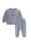 Sailboat Embroidered Sweatshirt Set 0-2 Years Mint Green