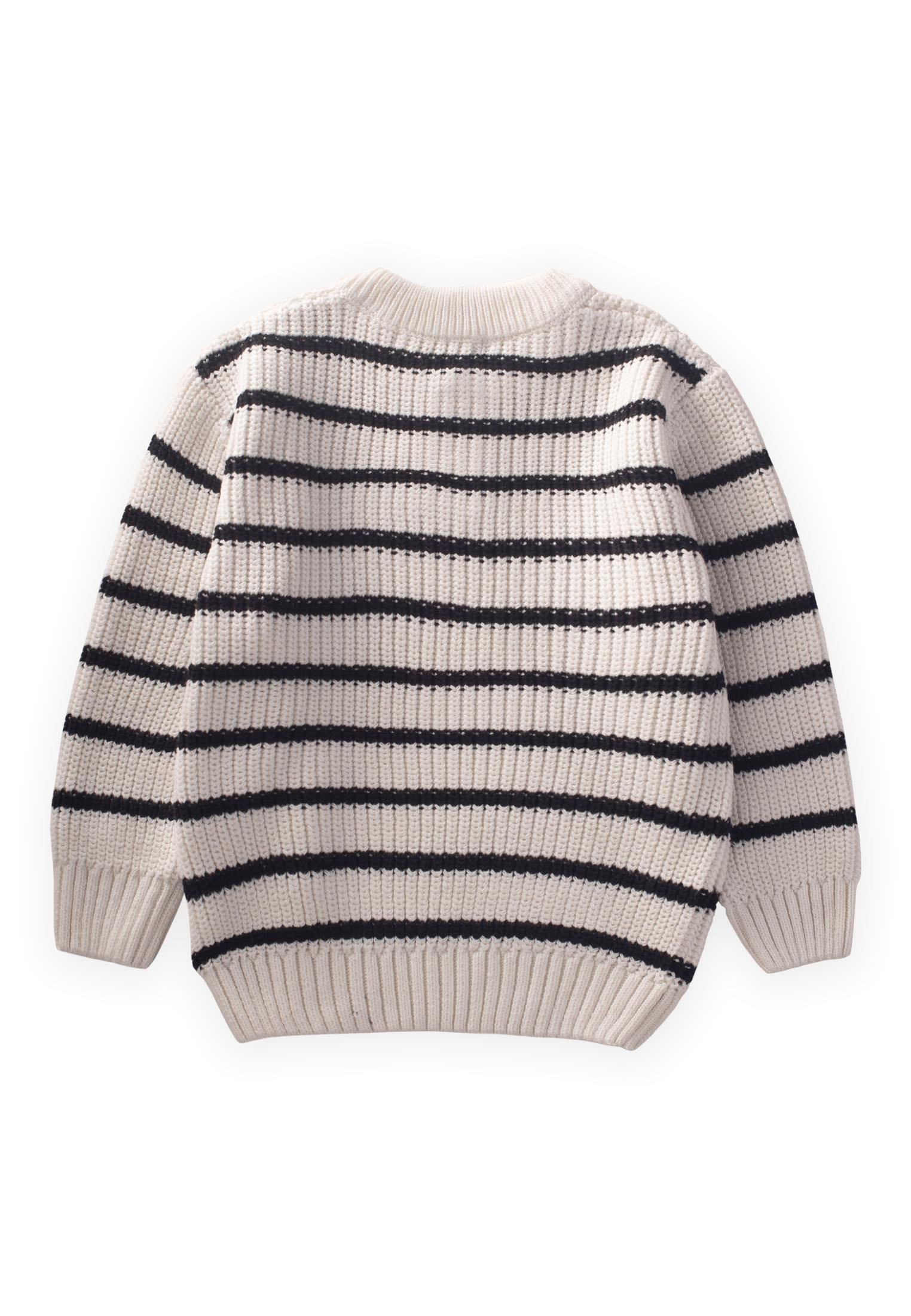 81394-5001cizgili-triko-kazak-2-6-yas-a0d58c.jpg Striped Knit Sweater for Ages 2-6 Cream