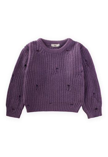 Knitted Sweater for Kids 2-8 Years Purple