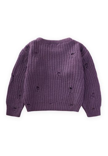 Knitted Sweater for Kids 2-8 Years Purple