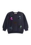 Sequin Sweatshirt for Ages 2-10 in Anthracite