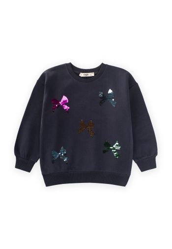 Sequin Sweatshirt for Ages 2-10 in Anthracite