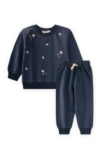 Navy Blue Sweatshirt Set for Ages 1-7