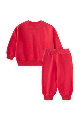 Cherry Print Sweatshirt Set for Ages 2-10 Coral