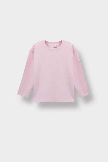 Girls' Long Sleeve Bicycle Neck T-Shirt