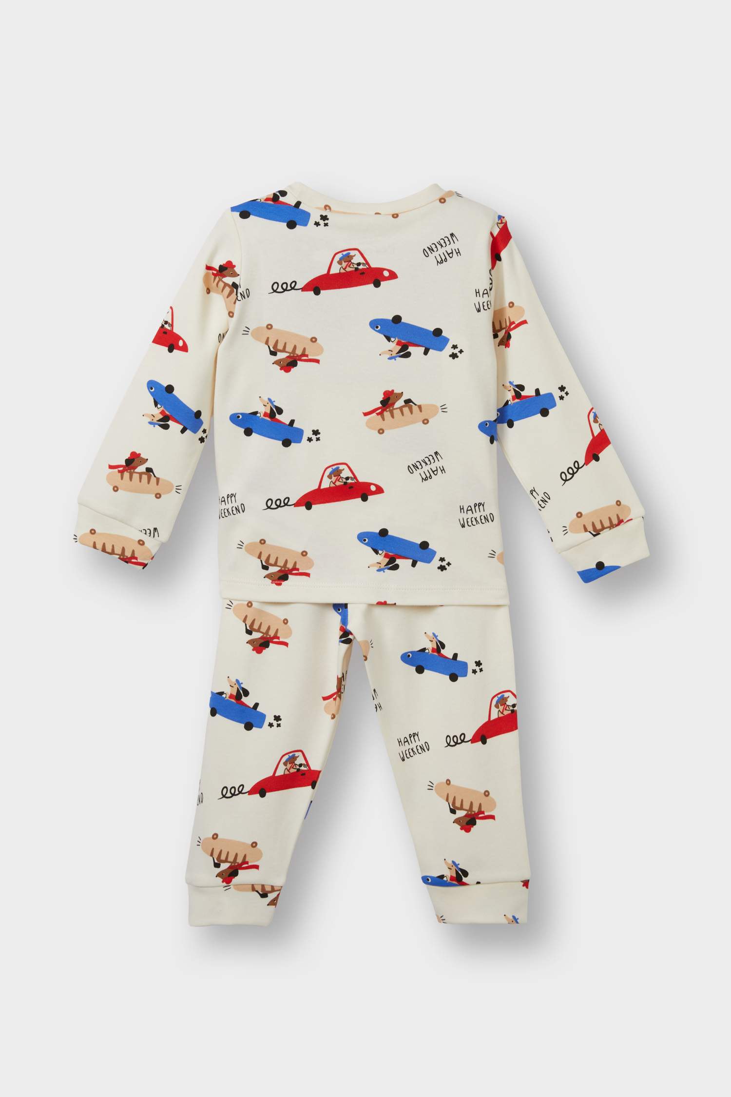 F0555A5_25AU_ER233_04_01.jpg Boys' Pajama Set with Long Sleeves and Vehicle Print