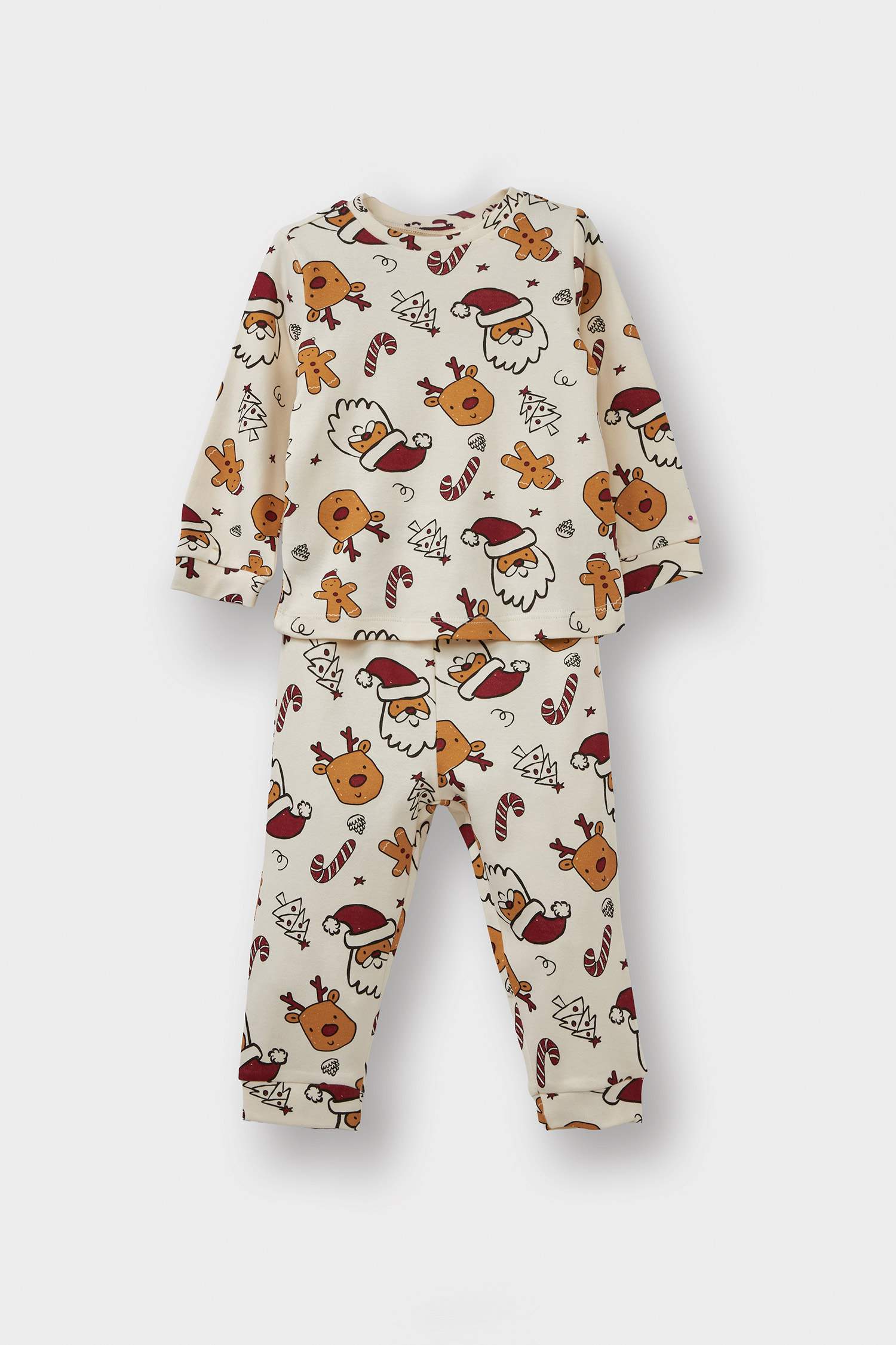 F0557A5_25AU_ER233_01_01.jpg Boys' Christmas Themed Pajama Set with Long Sleeve Top and Pants