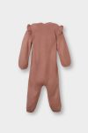 Baby Girl Newborn Long Sleeve Buttoned Knit Romper