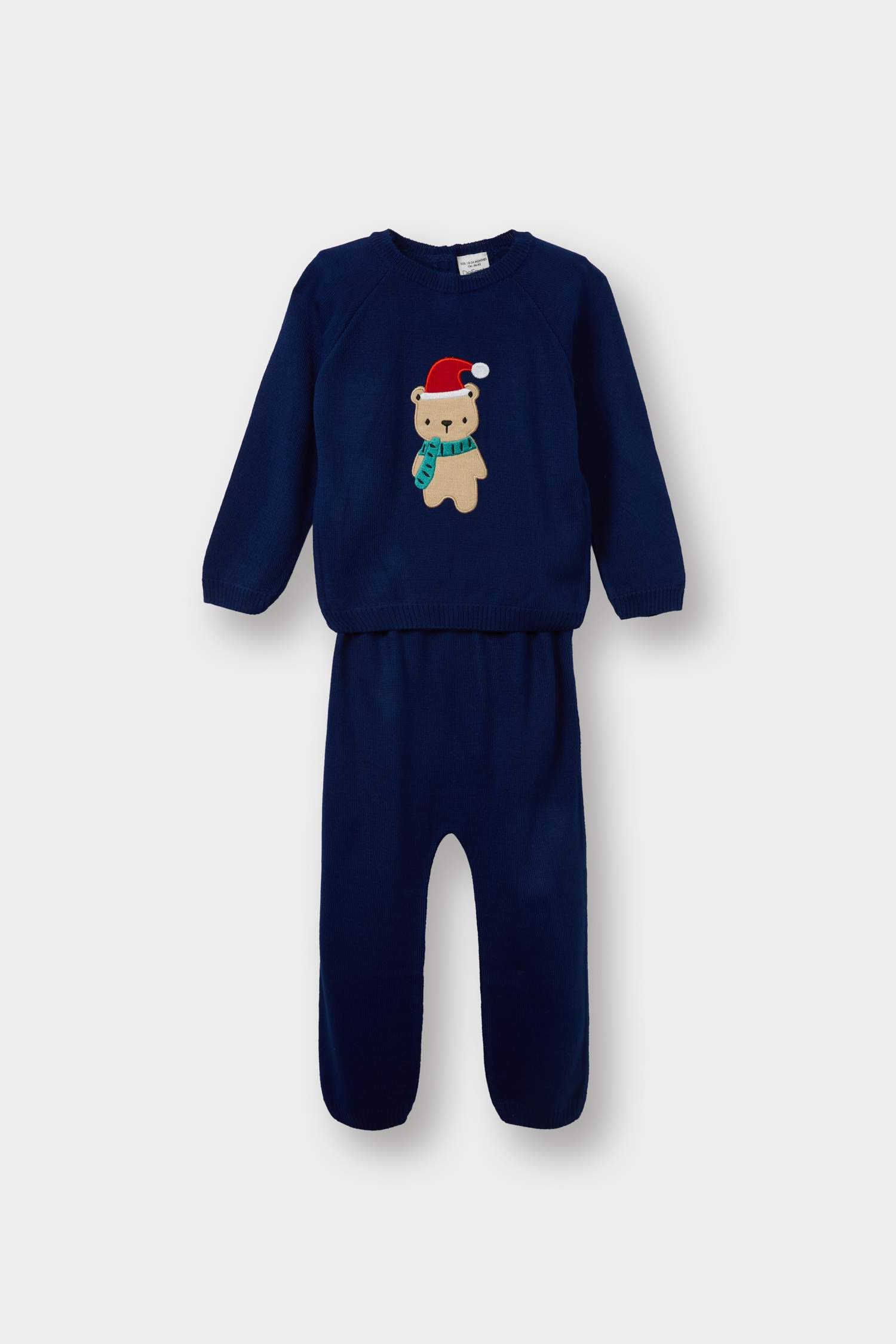 F3234A5_25WN_NV256_01_01.jpg Boys' Two-Piece Bear Print Knit Sweater Set