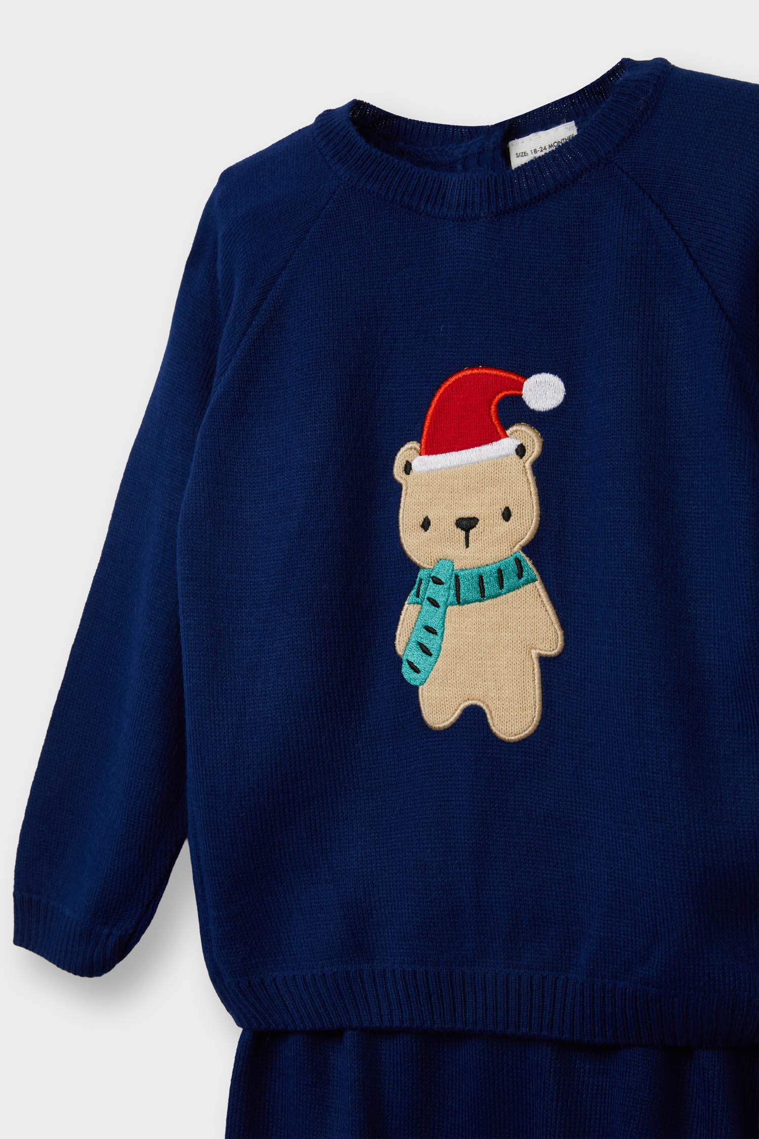 F3234A5_25WN_NV256_03_01.jpg Boys' Two-Piece Bear Print Knit Sweater Set