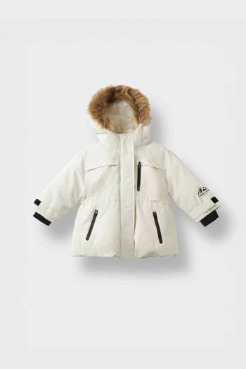 Girls' Hooded Zip-Up Puffer Jacket