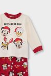 Boys' Disney Mickey & Minnie Christmas Themed Pajama Set Long Sleeve Top Long Pants
