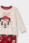 Girls' Baby Disney Mickey & Minnie Christmas Themed Pajama Set Long Sleeve Top Long Bottom