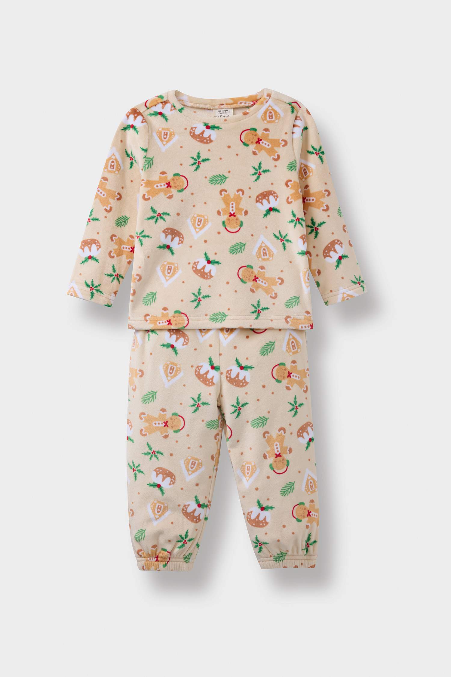 F5561A5_25WN_BG358_01_01.jpg Boys' Christmas Themed Long Sleeve Velour Pajama Set