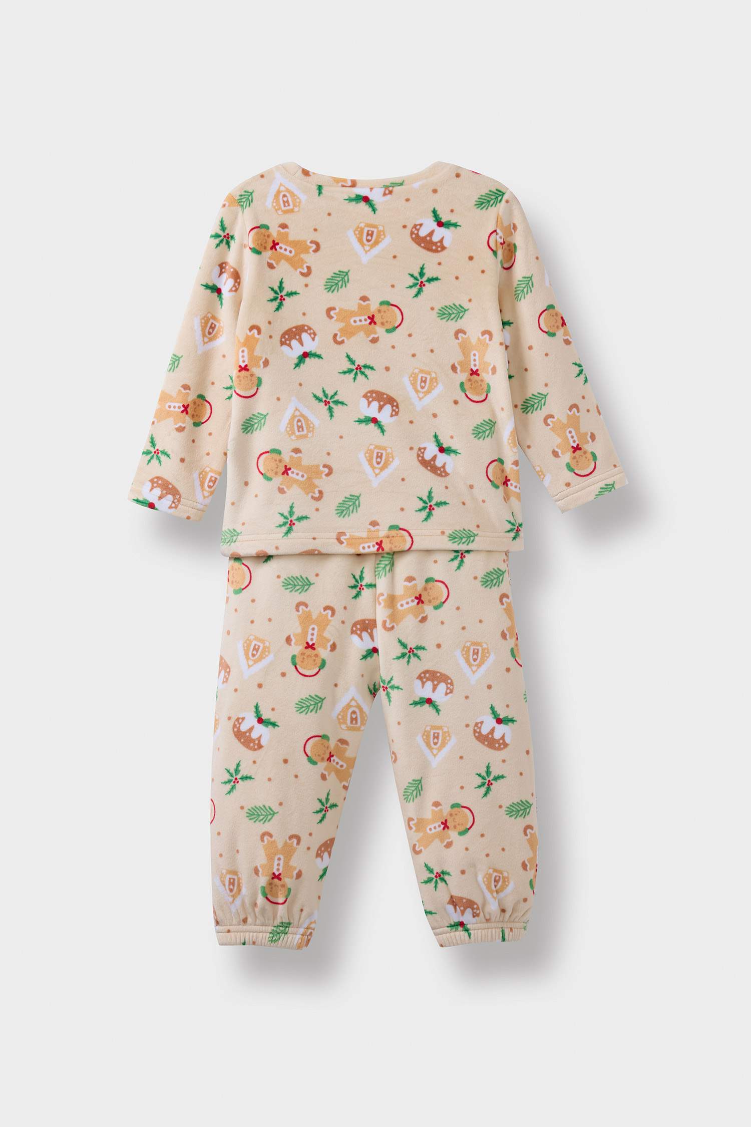 F5561A5_25WN_BG358_04_01.jpg Boys' Christmas Themed Long Sleeve Velour Pajama Set