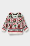 Girls' Baby Christmas Themed Crew Neck Knit Sweater