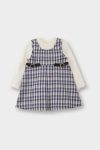 Baby Girl 2-Piece Set Long Sleeve Shirt Checkered Dress