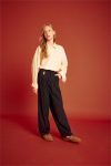Girls' Baggy Fit Wide Leg Gabardine Pants