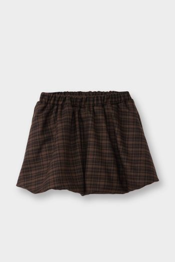 Girls' Baby Elastic Waist Checkered Waffle Textured Skirt