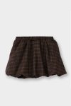 Girls' Baby Elastic Waist Checkered Waffle Textured Skirt