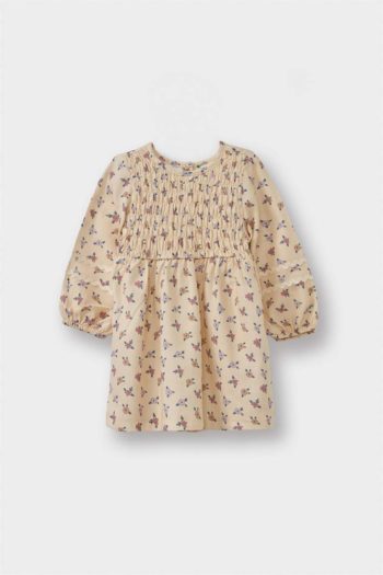 Girls' Floral Twill Dress