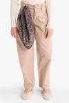 Girls' Baggy Fit Leopard Print Scarf Detail Gabardine Trousers