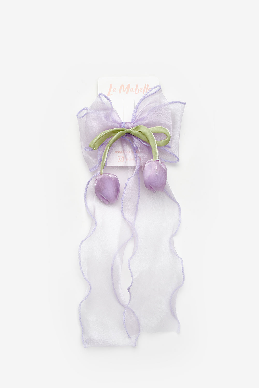 TCLS25AWGHAC059_1021_5.jpg Lilac Tulip Shaped Hanging Hairpin for Girls