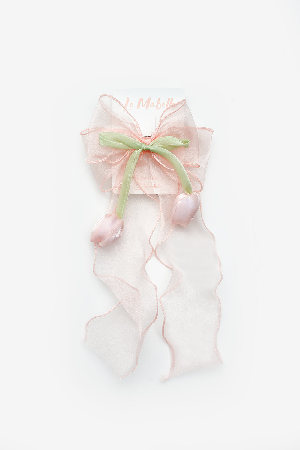 TCLS25AWGHAC059_1030_5.jpg Pink Tulip Shaped Hanging Hair Clip for Girls