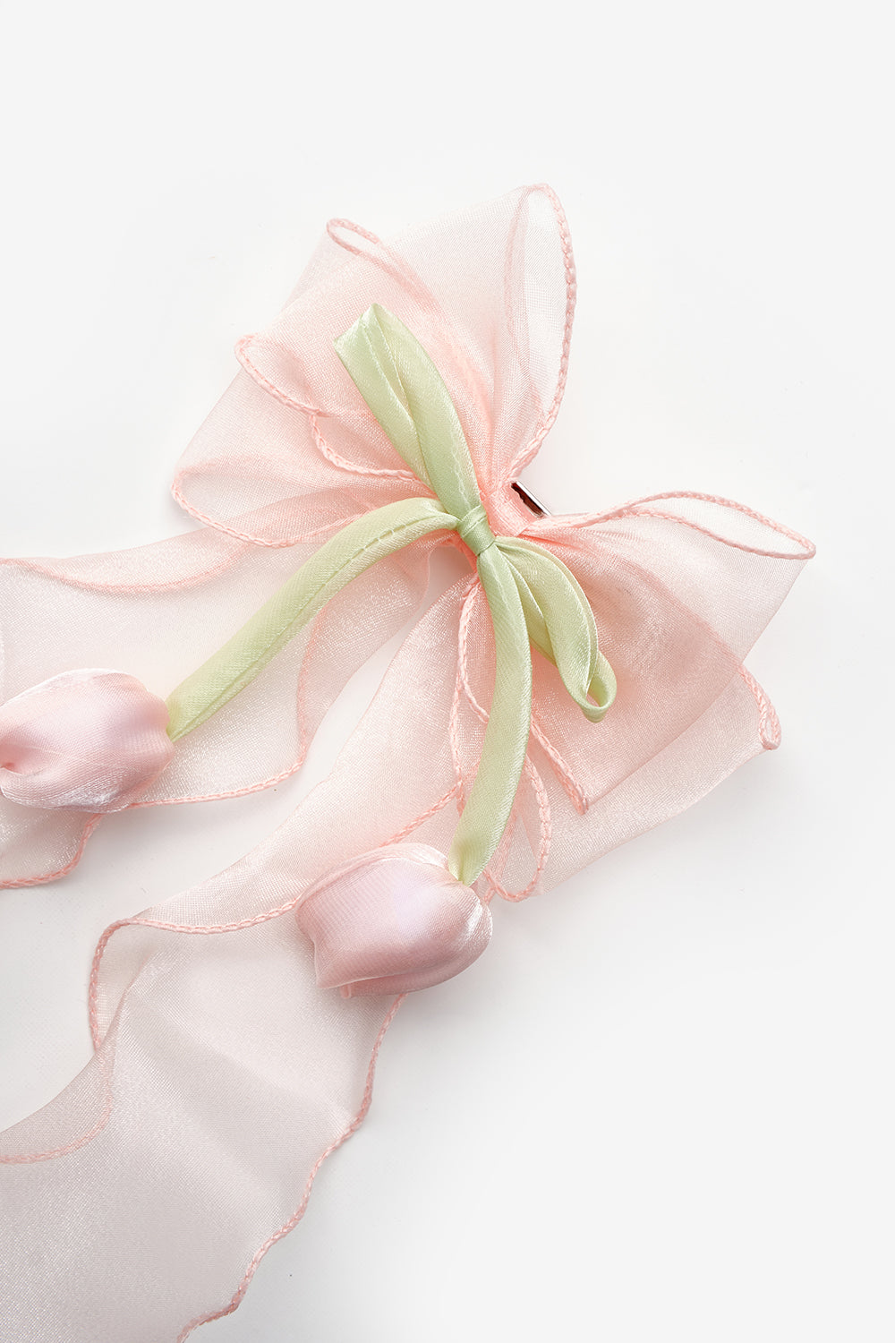 TCLS25AWGHAC059_1030_6.jpg Pink Tulip Shaped Hanging Hair Clip for Girls