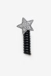 Black Glitter Star Shaped Hair Clip for Girls