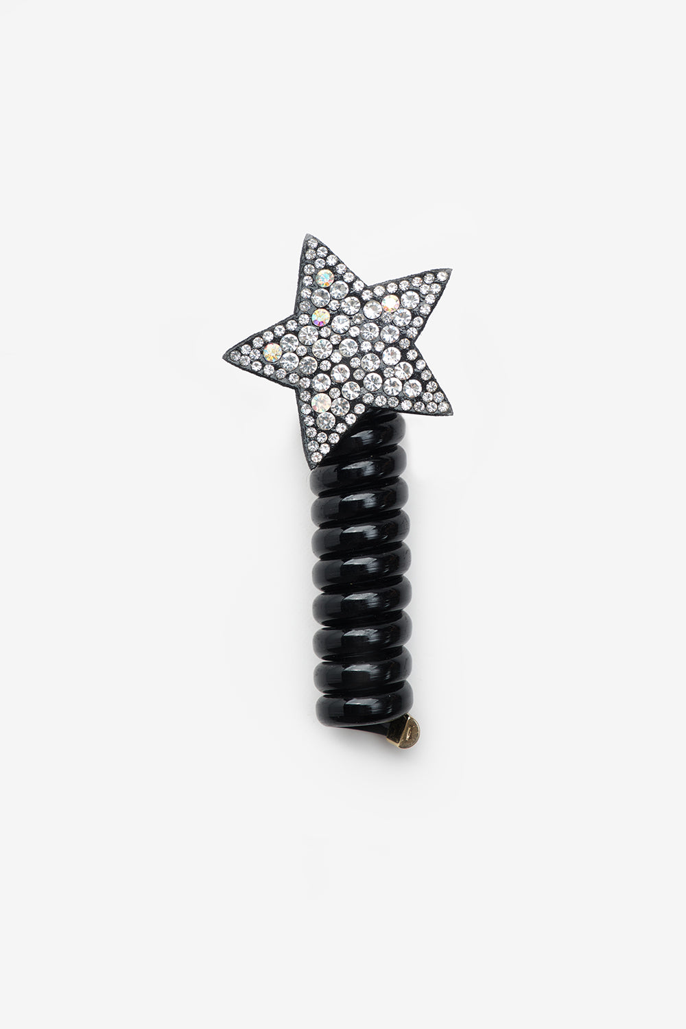 TCLS25AWGHAC061_1034_5.jpg Black Glitter Star Shaped Hair Clip for Girls
