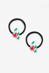 White Candy Cane Figure Girls' Christmas Hair Tie Set