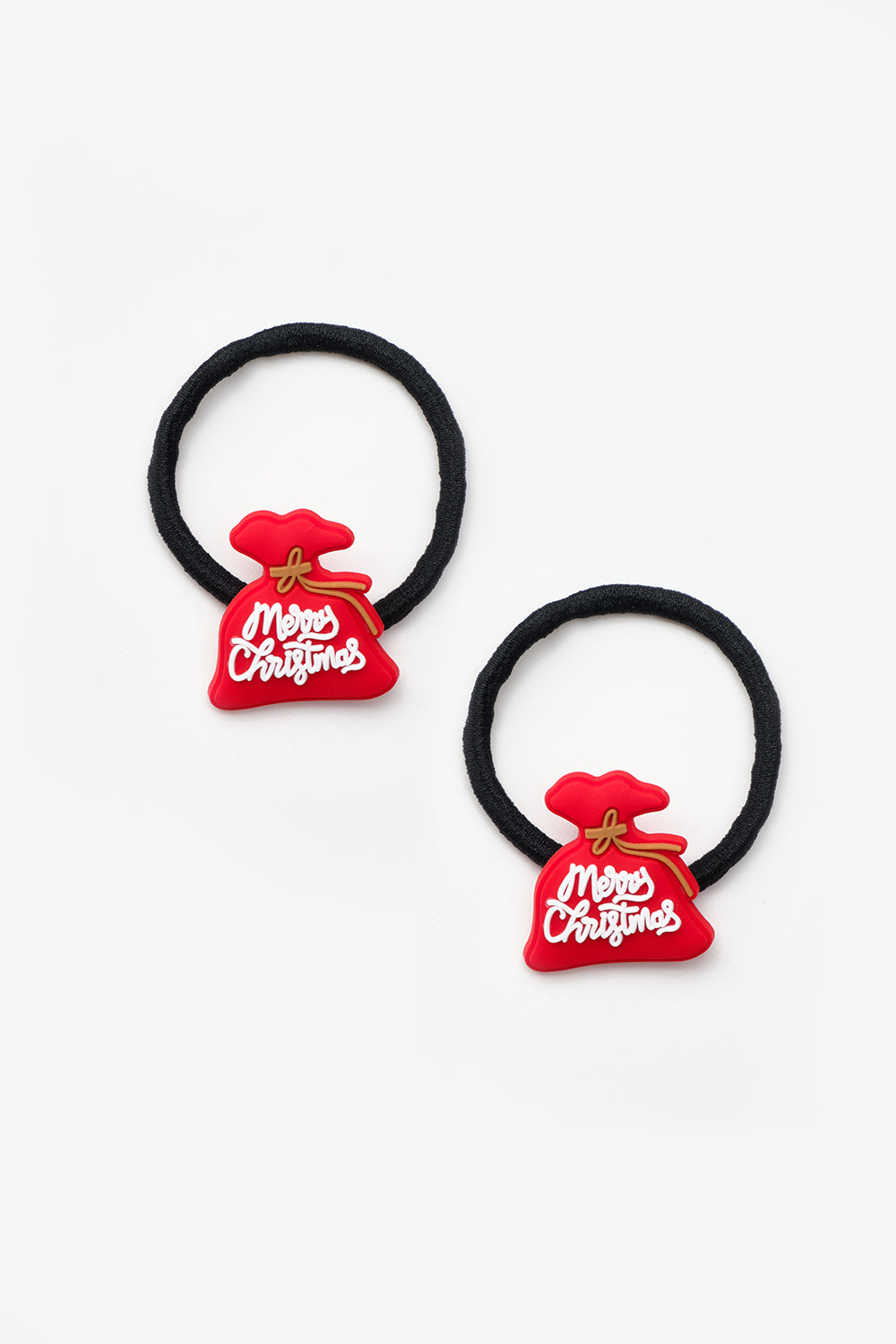 TCLS25AWGHAC070_1015_5.jpg Red Bag Figurine Girl's Christmas Hair Tie Set