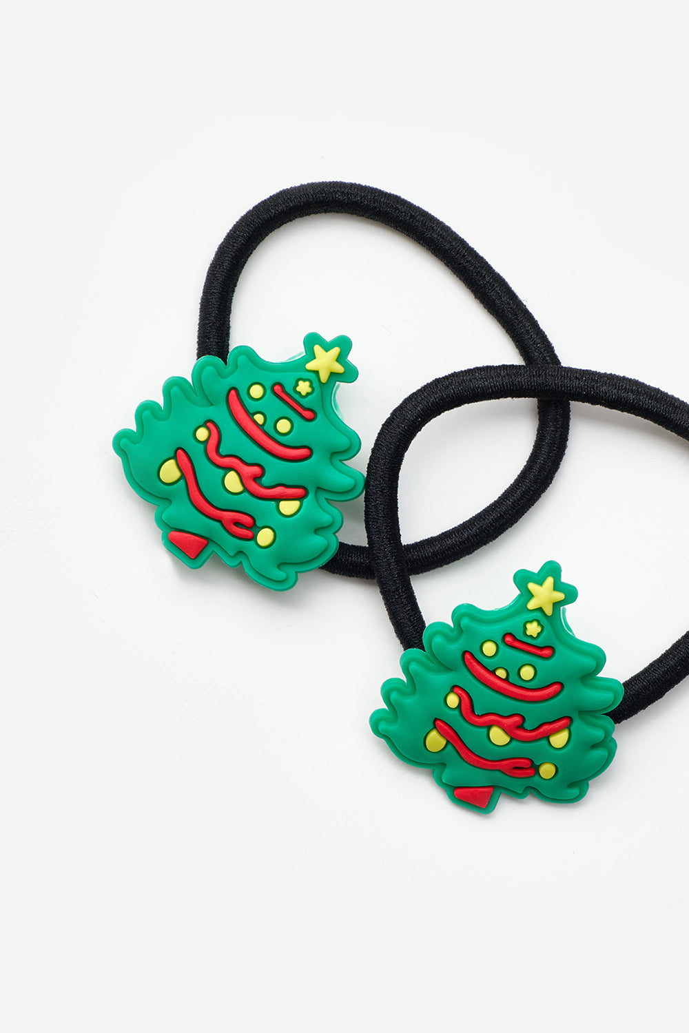 TCLS25AWGHAC070_1041_6.jpg Green Christmas Tree Girls Hairpin Set