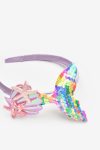 Multicolored Sequin Mermaid Figure Headband for Girls