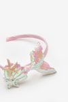 White Sequin Mermaid Figure Girl's Headband