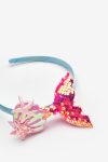 Orange Sequin Mermaid Crown for Girls
