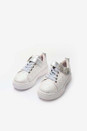 White Butterfly Detailed Girls' Sports Shoes