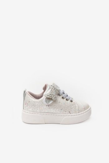 White Butterfly Detailed Girls' Sports Shoes