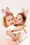 Blush Felt Floral Bunny Ear Headband for Girls